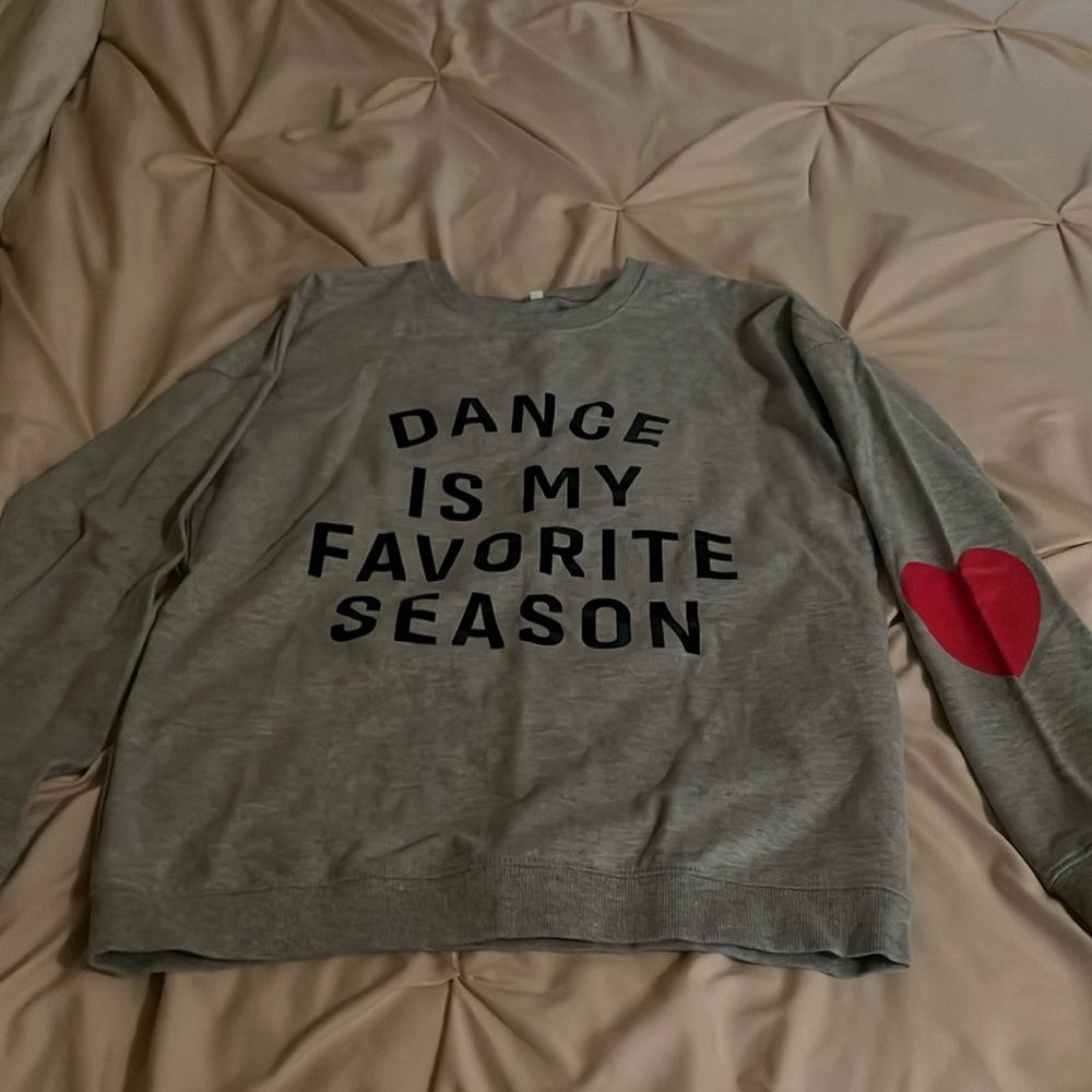 Grey sweatshirt, size medium Dance logo